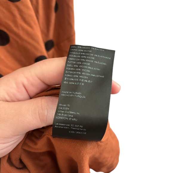 Anthropologie Ruched Midi Dress in Polka Dot Size M - Picture 11 of 12